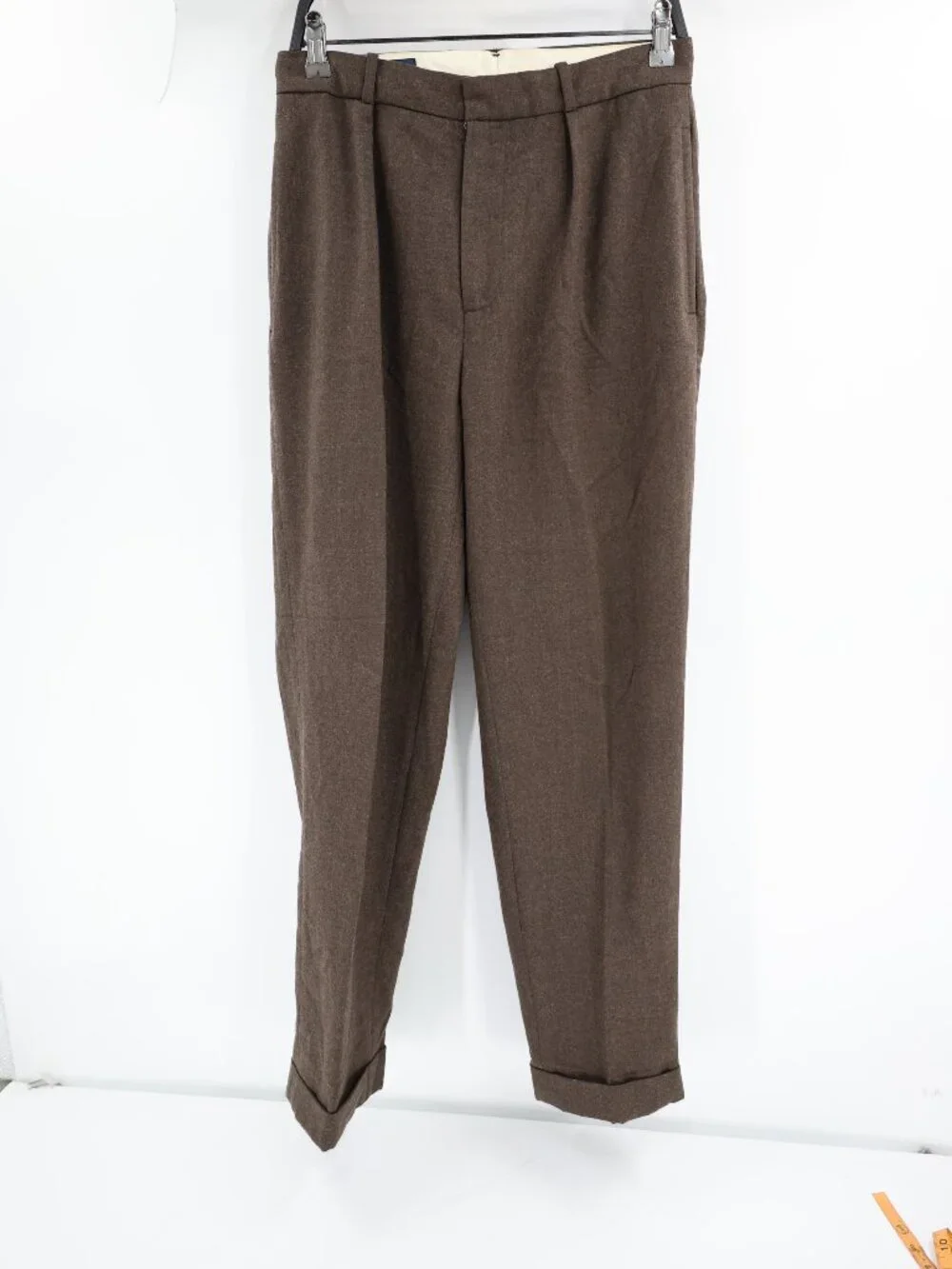 Vintage Polo Ralph Lauren Dress Pants Mens 30 Straight Leg Pleated Wool Cuffed